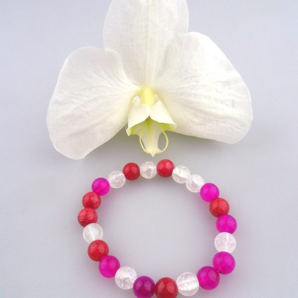 achát jadeit krištál náramok image