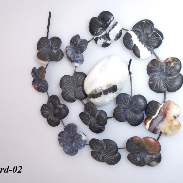 sardonyx korálky kvietky image