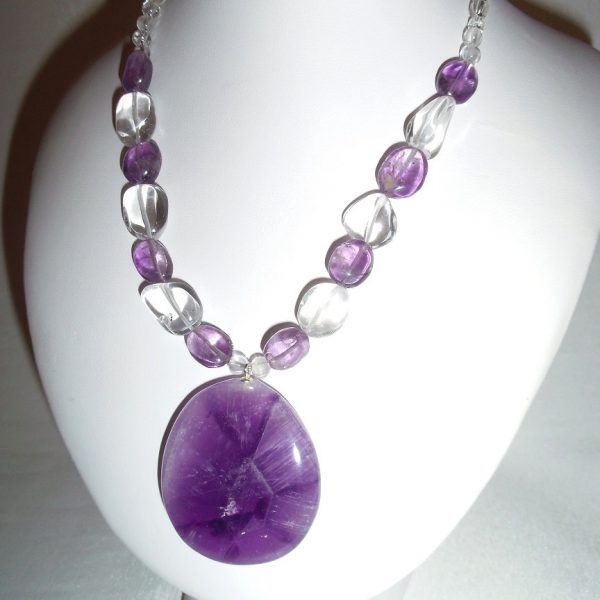 ametystová energia - náhrdelník ametyst, horský kryštál image