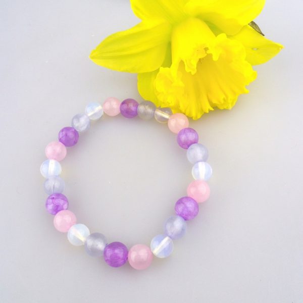 ruženín jadeit opalit náramok image