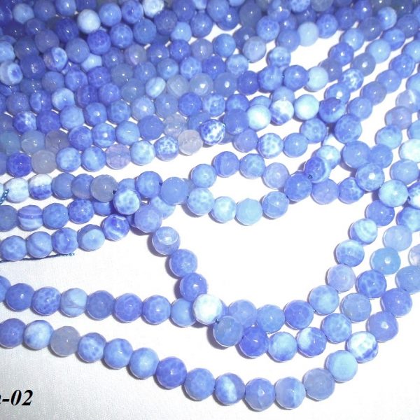 achát modrý facetovaný korálky 8mm image