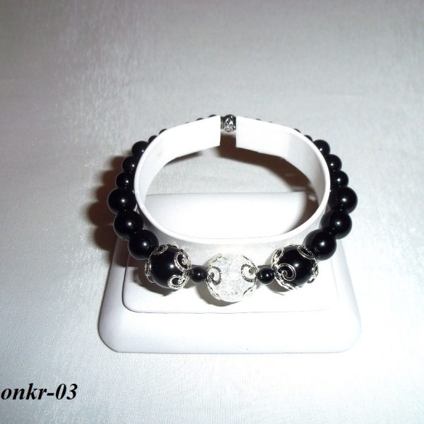 ónyx barokový náramok - kryštálové svetlo image