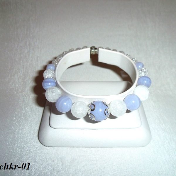 chalcedón kryštál náramok z polodrahokamov image