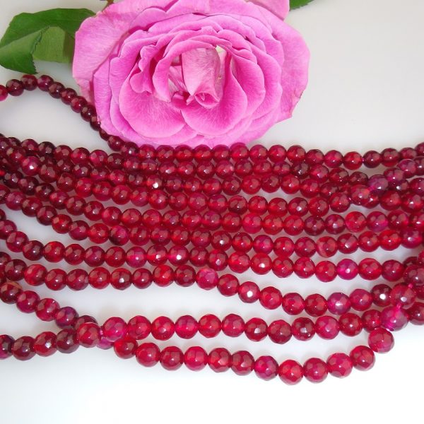 rubínový achát 6mm korálky image
