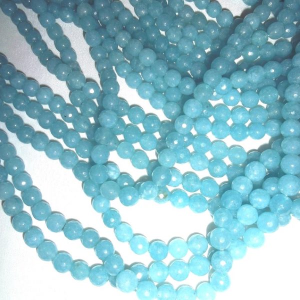 akvamarínový kryštál facetované korálky 8mm image