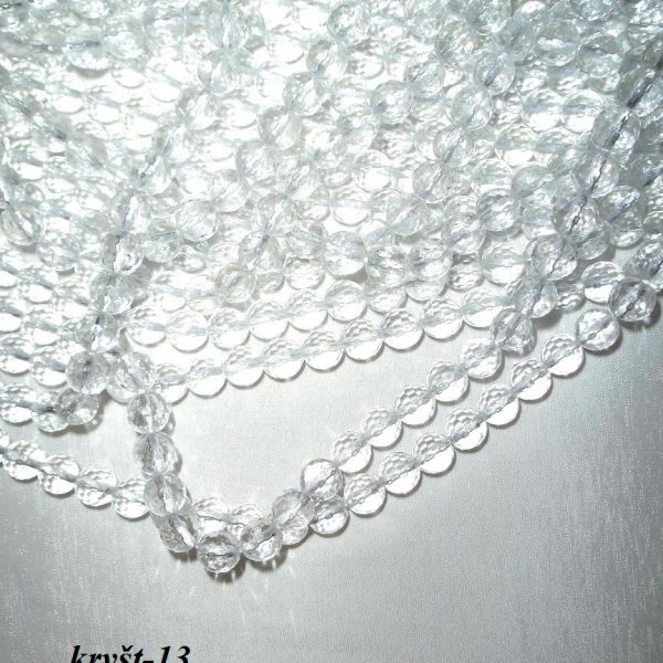 kryštál brusený korálky číre image