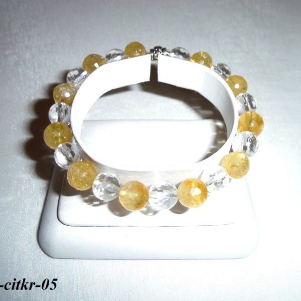 citrín kryštál brúsený náramok luxusný image