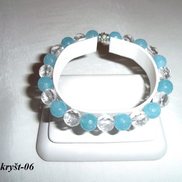 kryštálový náramok Biely Váh image