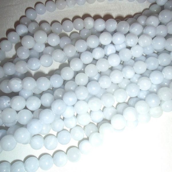 jadeitové bledomodré korálky 10 mm image