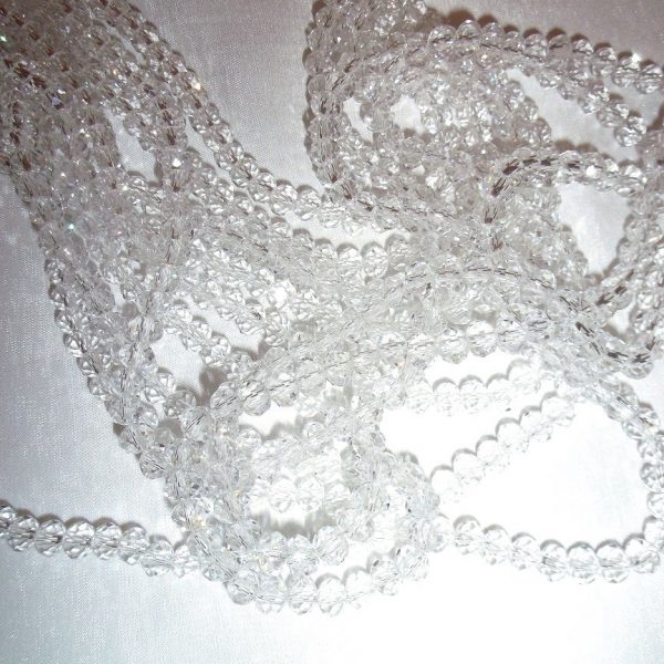 brúsené kryštálové korálky disky 4x6mm image