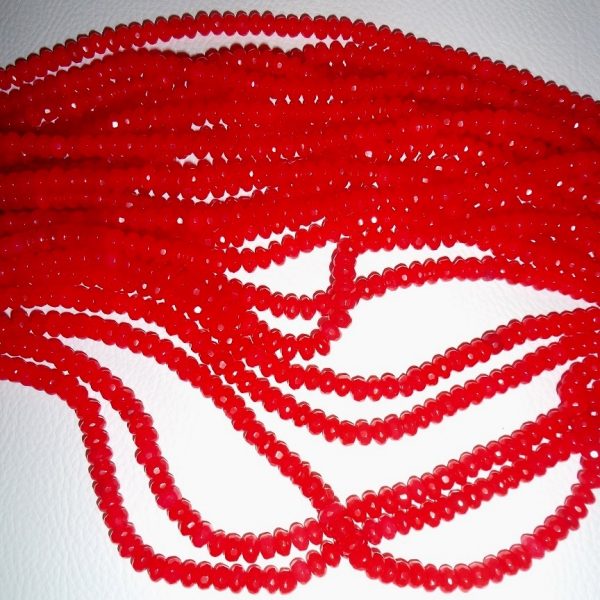 jadeit koralový brúsený korálky 4x6mm image