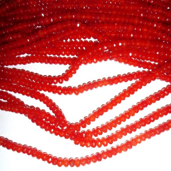 jadeit krvavočervený brúsené korálky 4x6mm image