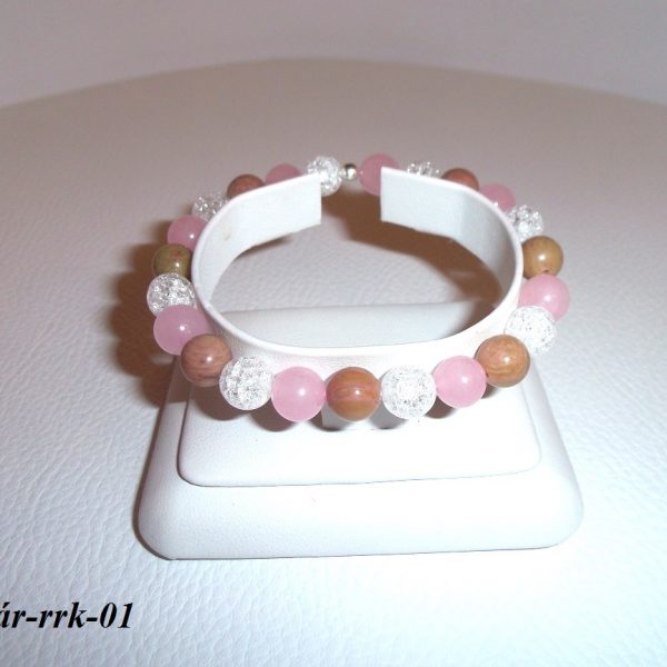 rodonit, ruženín, kryštál náramok image