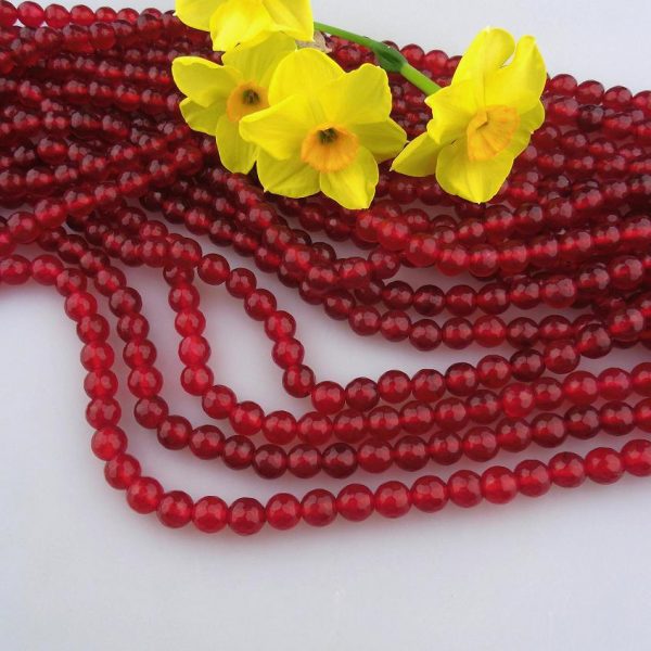 achát červený koralový 8mm image