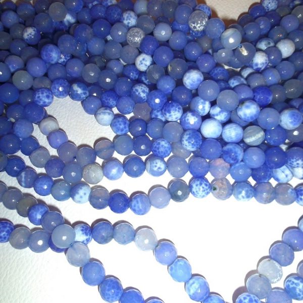 achát blankytný brúsený korálky 10mm image