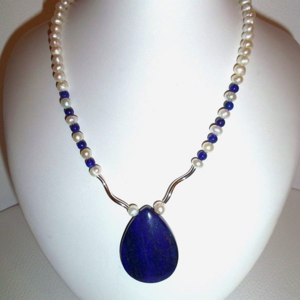 lapis lazuli perly náhrdelník image