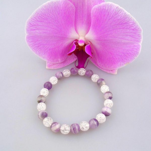 ametyst a krištál náramok image