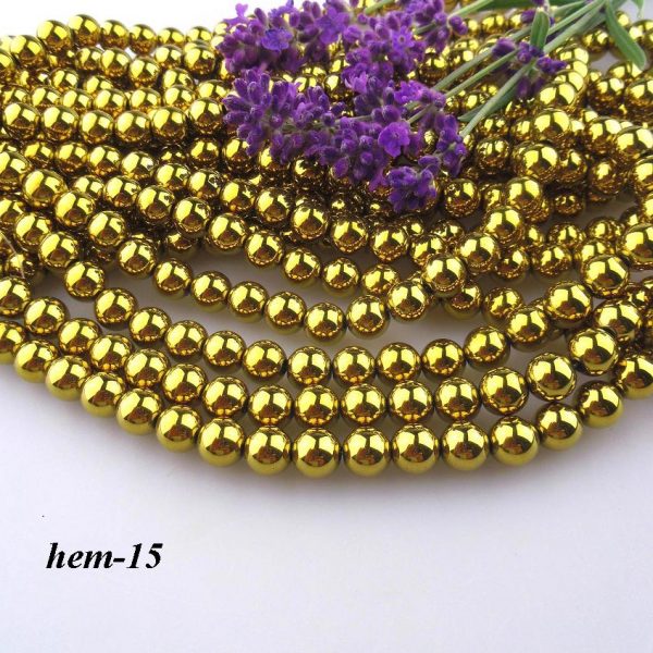 hematit zlatý korálky 8mm image