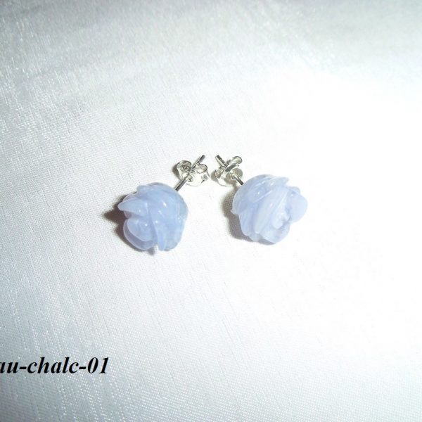 chalcedón náušnice image