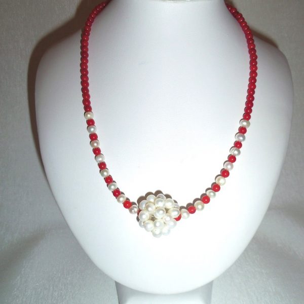 náhrdelník perla riečna, koral image