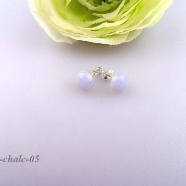 chalcedónové náušnice napichovacie image