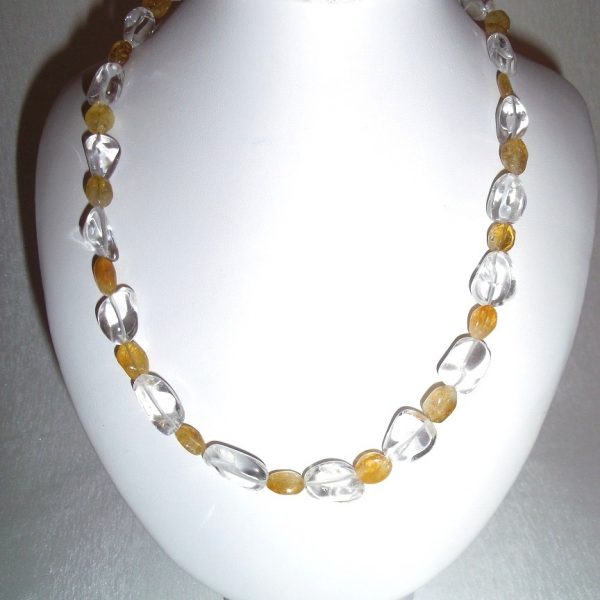 citrín, kryštál horský náhrdelník image