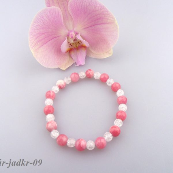 jadeit rodochrozitový náramok image