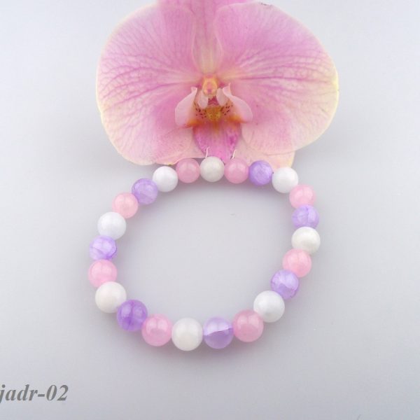 ruženín jadeit náramok - lúčne lupene image