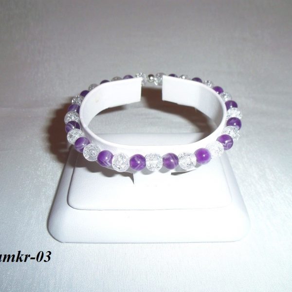 ametyst kryštál náramok z polodrahokamov image