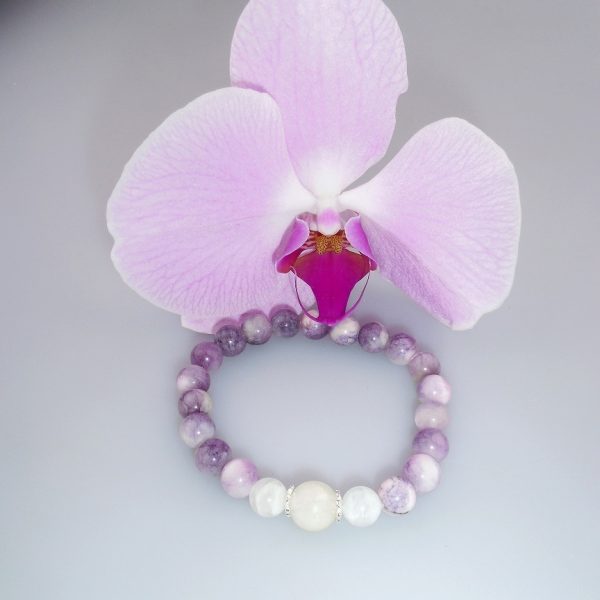 mesačný kameň levandula náramok image