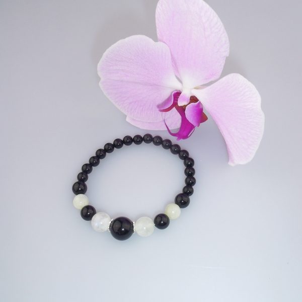 ónyx adulár náramok - mesačná noc image