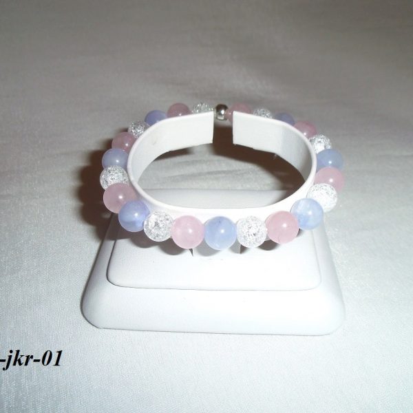 jadeit ruženín kryštál náramok - náramok 