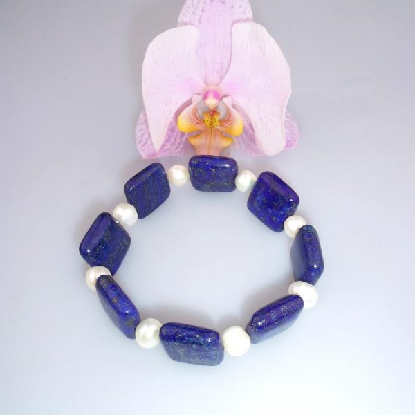 lapis lazuli perly náramok image