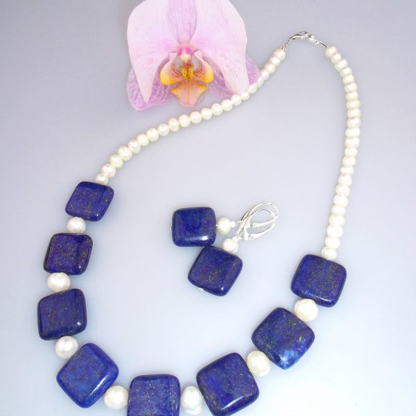 lapis lazuli a perly súprava image