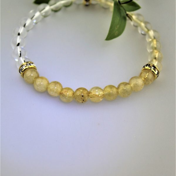 náramok citrín,sagenit,krištál image