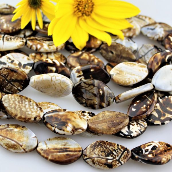 Achát leopard korálky - ováliky image