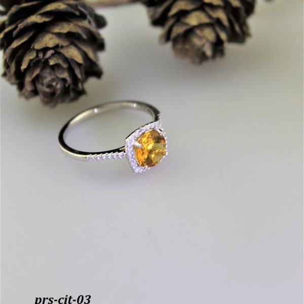 citrín prsteň v striebre image