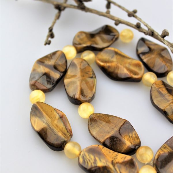 tigrie oko jadeit mix korálky AKCIA! image