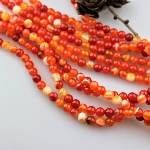 achát oranž korálky 6mm AKCIA! image