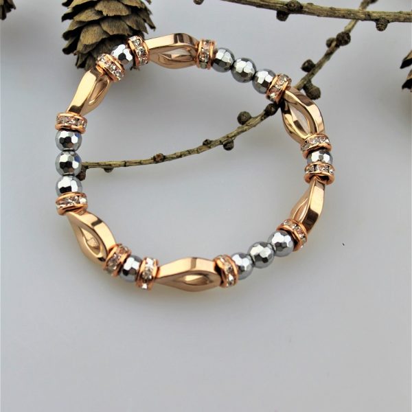 luxusný náramok hematit 