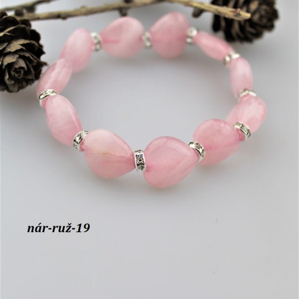 ruženín srdiečka náramok luxusný image