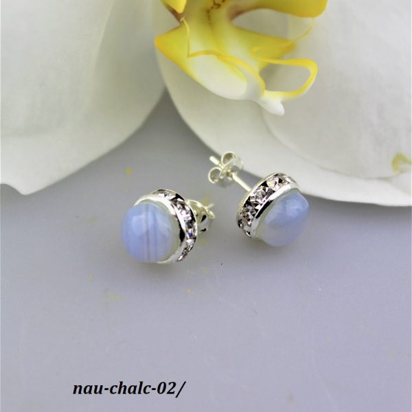 chalcedón náušnice napichovacie image