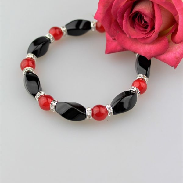 ónyx a jadeit náramok 