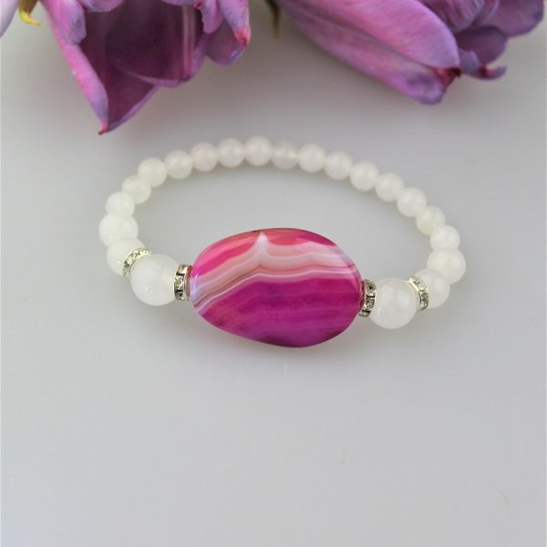 achát s jadeitom náramok image