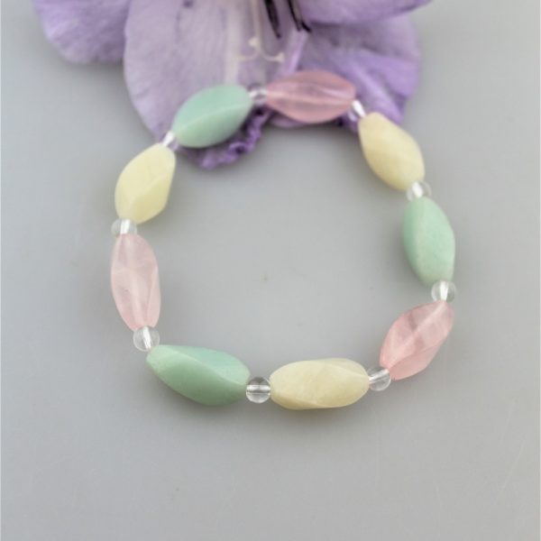 ruženín kryštál jadeit náramok image