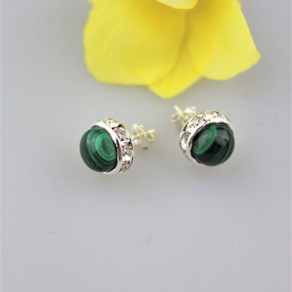 malachit náušnice napichovačky image