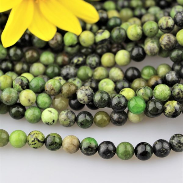 opál čiernozelený korálky 8mm image