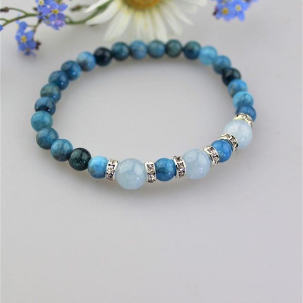 apatit s akvamarínom náramok image