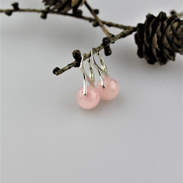 ruženín facetovaný náušnice image