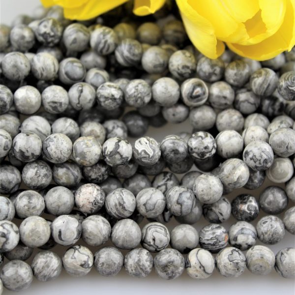 jaspis sivý korálky 8mm AKCIA! image
